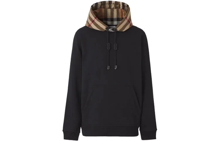 Худи Burberry из хлопковой смеси, черный