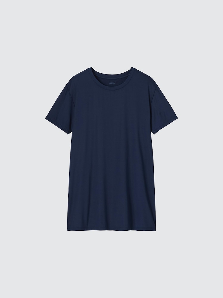 

Футболка Airism с круглым вырезом Uniqlo, цвет 69 синий