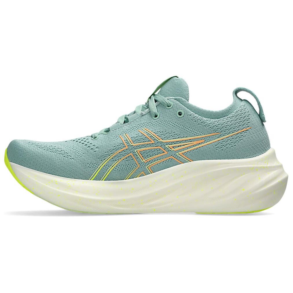 

Кроссовки GEL-NIMBUS 26 женские с низким верхом серо-зеленые/желтые Asics