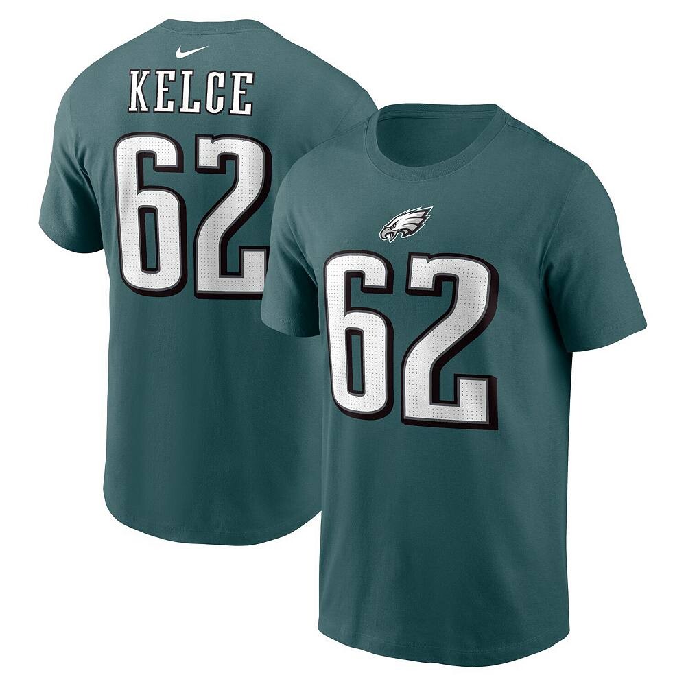 

Мужская футболка Nike Jason Kelce Midnight Green Philadelphia Eagles с именем и номером игрока, цвет Eag Green