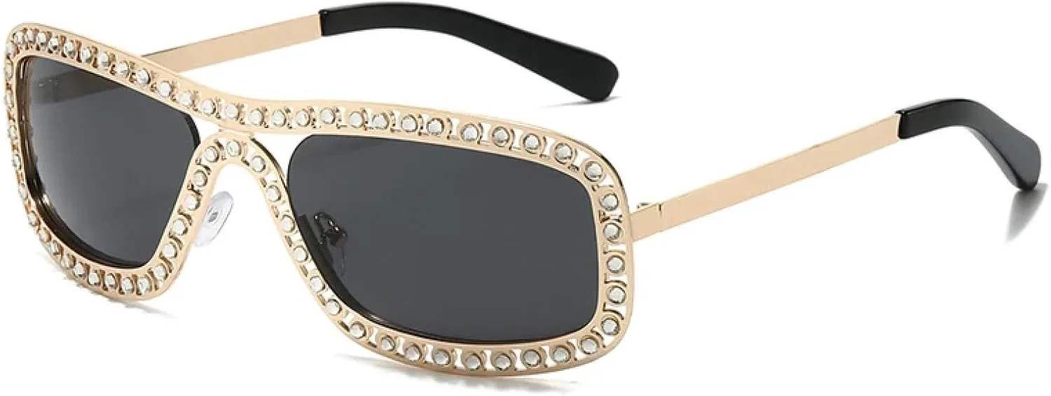 

Женские солнцезащитные очки, мужские солнцезащитные очки в металлической оправе с градиентными линзами, защита от УФ-излучения UV400 DSVIGF, Golden Grey