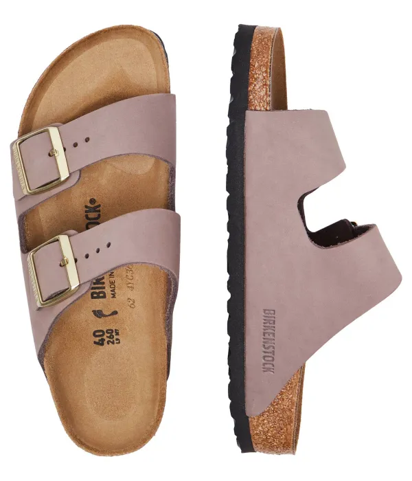 Тапочки из кожи Аризона lenb Narrow fit Birkenstock, фиолетовый — фото 4