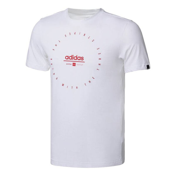 

Футболка m adi clk t casual sports breathable sweat absorbing short sleeve white Adidas, белый