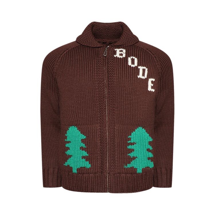 

Кардиган Bode Fir Motif Cardigan Brown, коричневый