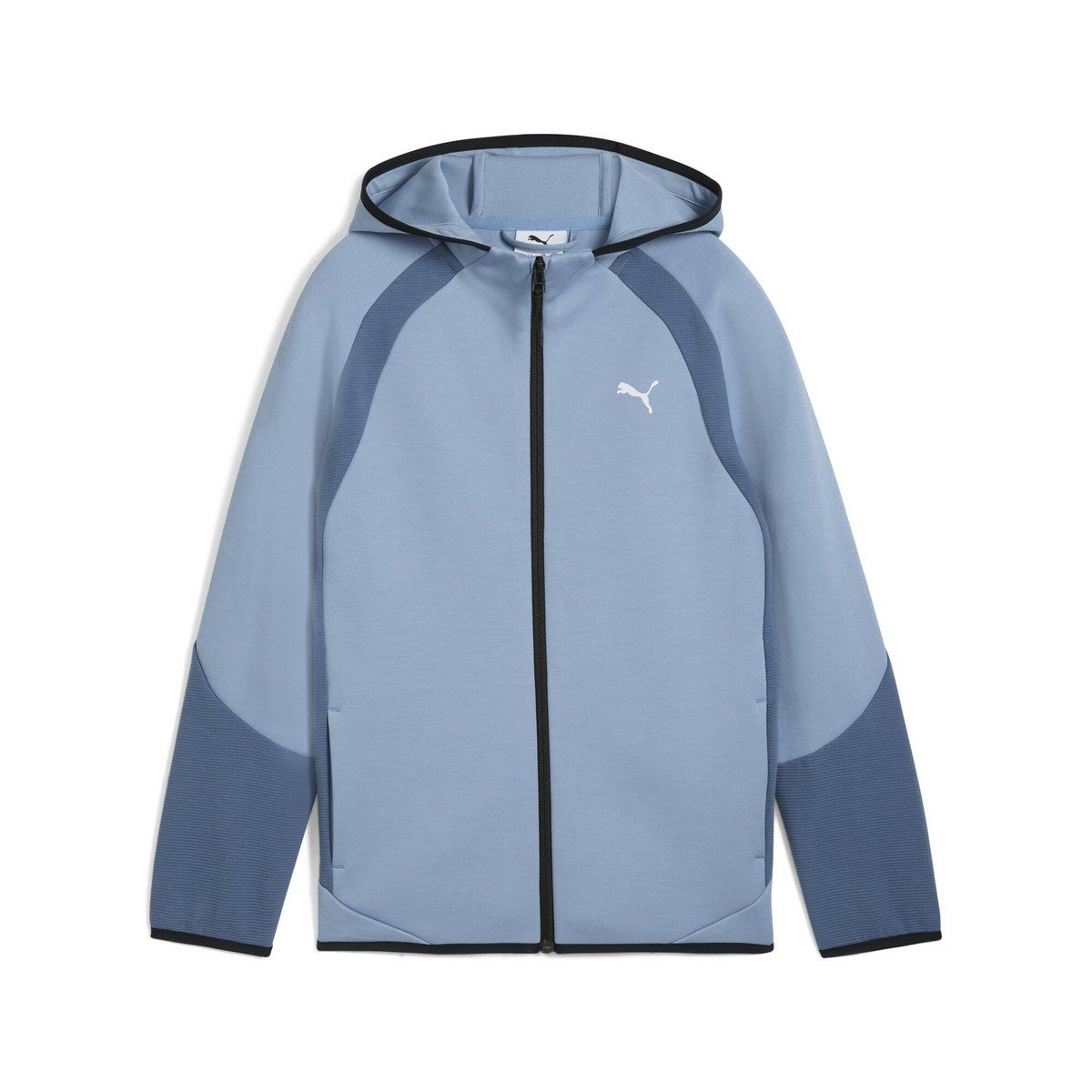 Детская толстовка Evo Stripe на молнии, размеры 120-160 см PUMA, Cool Blue — фото 4