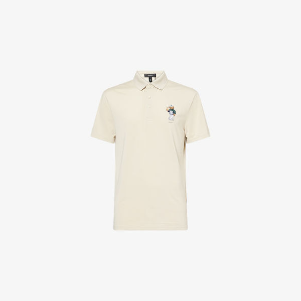 

Поло Rlx performance с вышивкой медведя из эластичной ткани Ralph Lauren Rlx, желтый