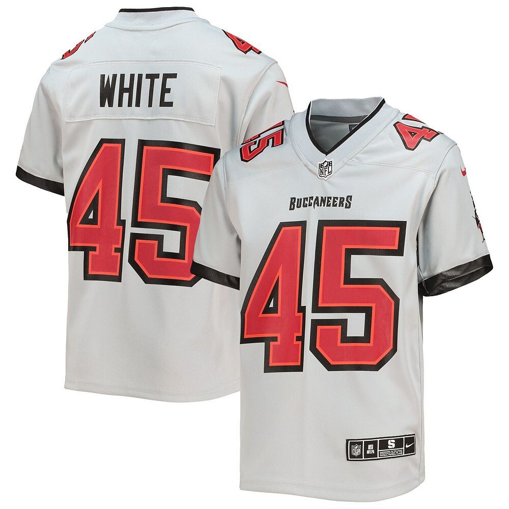 

Молодежная футболка Nike Devin White Grey Tampa Bay Buccaneers Invert Team Game, цвет Buc Grey