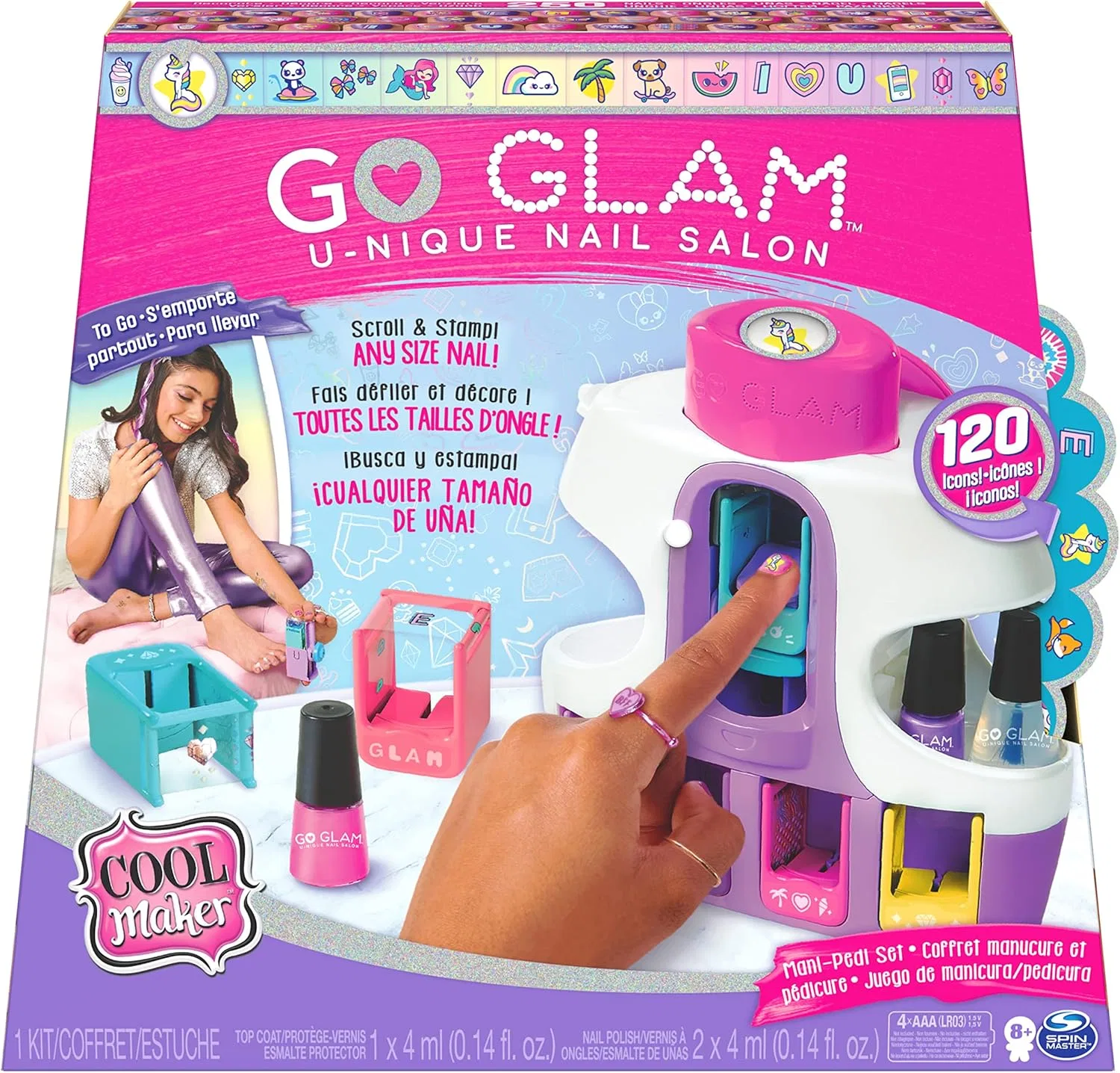 Детский набор для дизайна ногтей Go Glam Unique Nail Salon Cool Maker