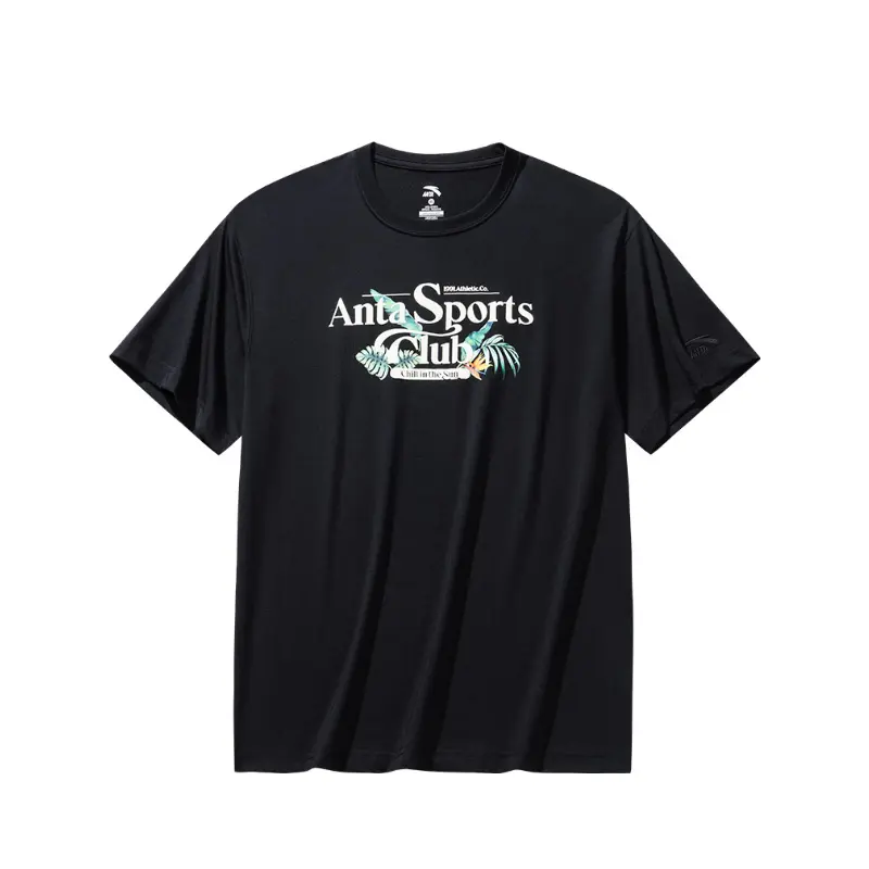 

ANTA Футболка Life Collection мужская базовая черная, Черный, ANTA Футболка Life Collection мужская базовая черная