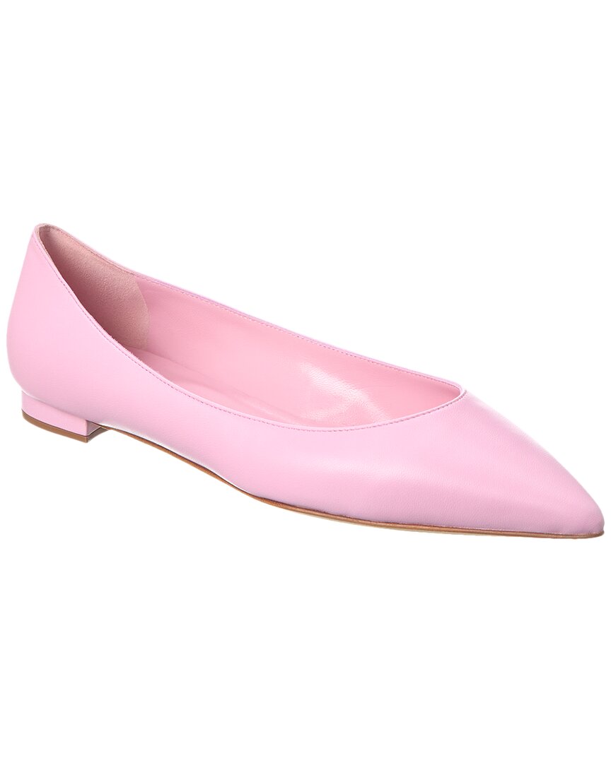 Манило Бланик Кьетта Кожаные балетки Manolo Blahnik, розовый