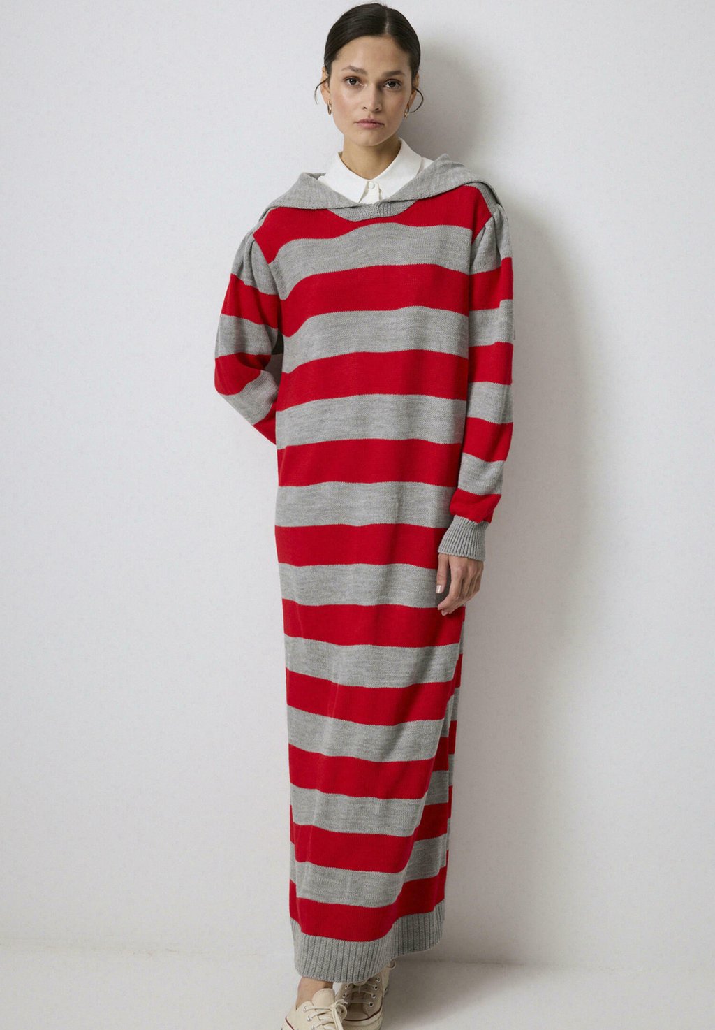 

Платье-джемпер WIDE COLLAR STRIPED - Maxi dress Touché Privé, красный
