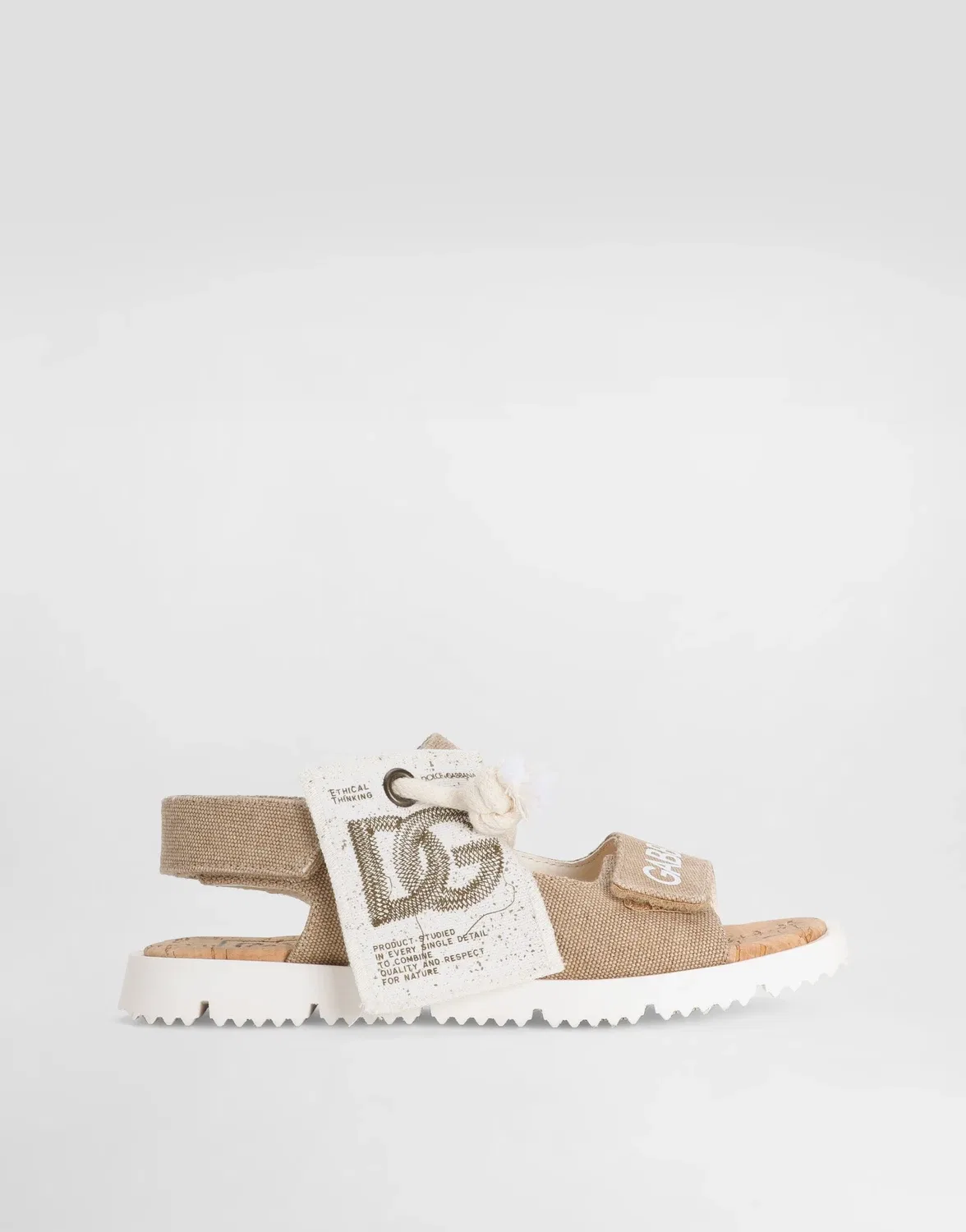 Холщовые сандалии DOLCE & GABBANA, бежевый