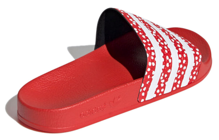 Женские шлепанцы Adidas Adilette «Polka - Vivid Red» Adidas Originals — фото 3