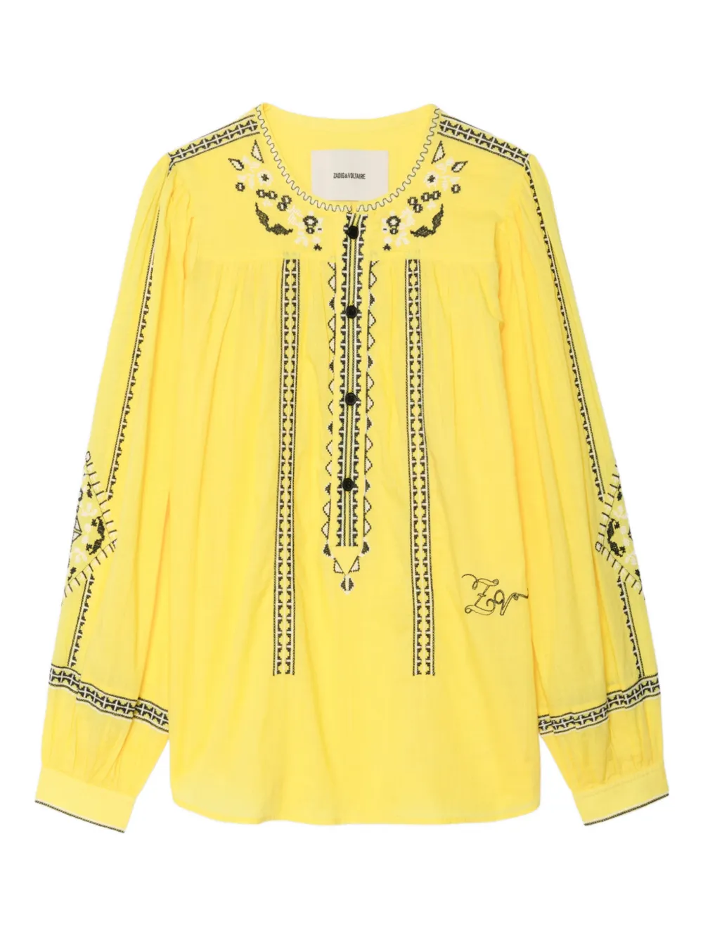 

Туника с вышивкой Tigy Zadig&Voltaire, желтый