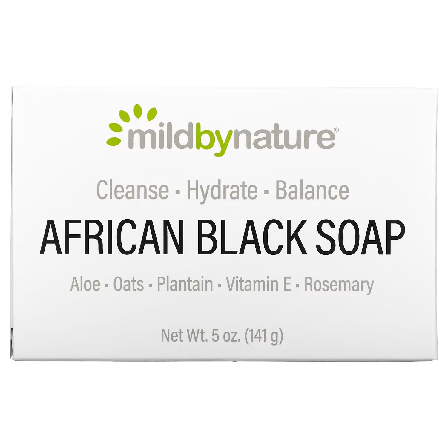 

Черное африканское мыло Mild By Nature с овсом и бананами, 5 унций (141 г)