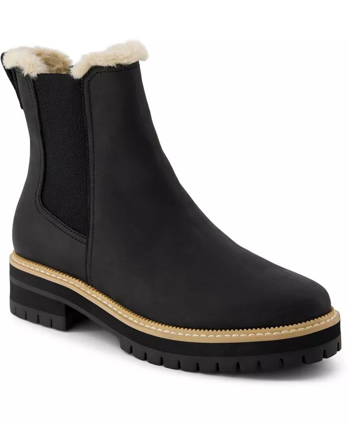 Женские ботильоны Bennet Chelsea Lug из искусственного меха TOMS, черный