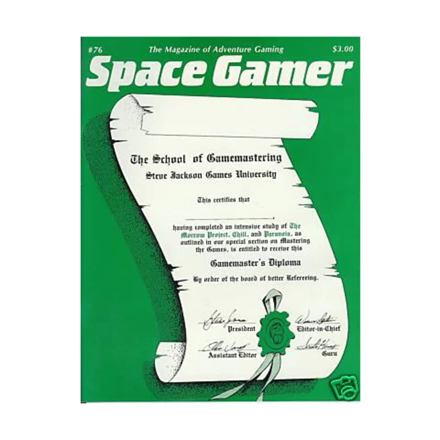 

Журнал #76 "Unauthorized Paranoia Repair Kit, DC Heroes", Space Gamer Magazine (Various Publishers)