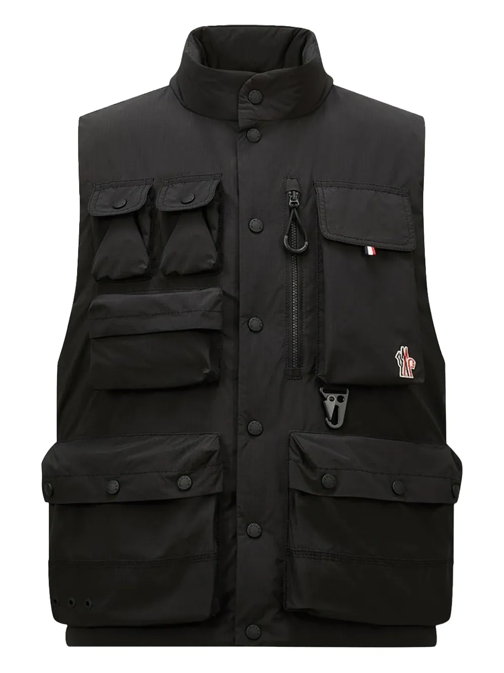 

Жилет с нашивкой-логотипом Moncler Grenoble, черный