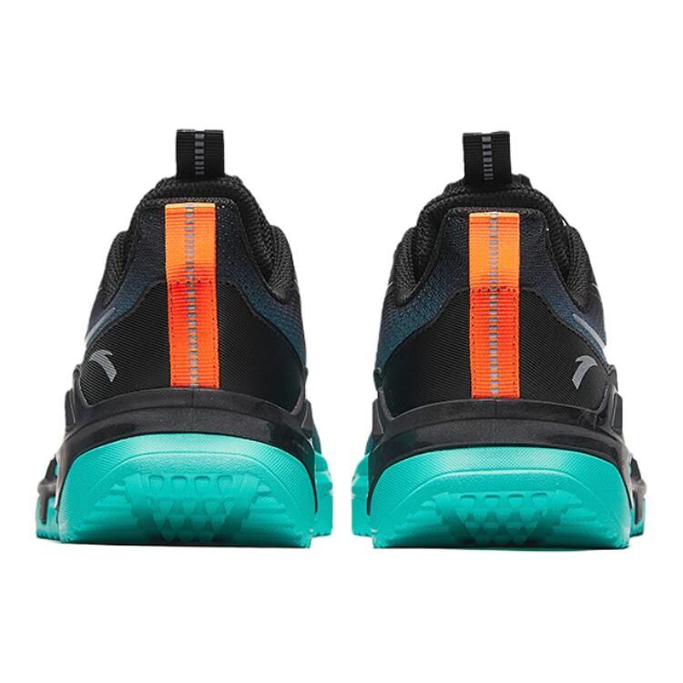 Детские кроссовки GS Low-top черные/флуоресцентные Aqua Green Anta Kids, зеленый — фото 4