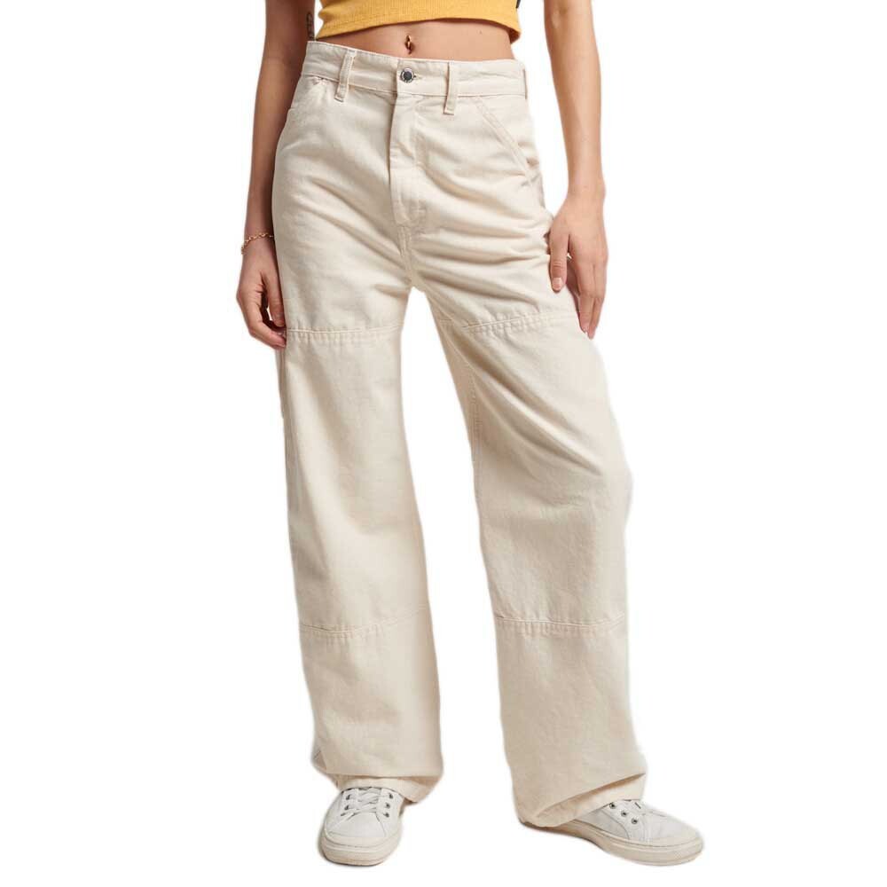 

Брюки Superdry Vintage Wide Carpenter, бежевый
