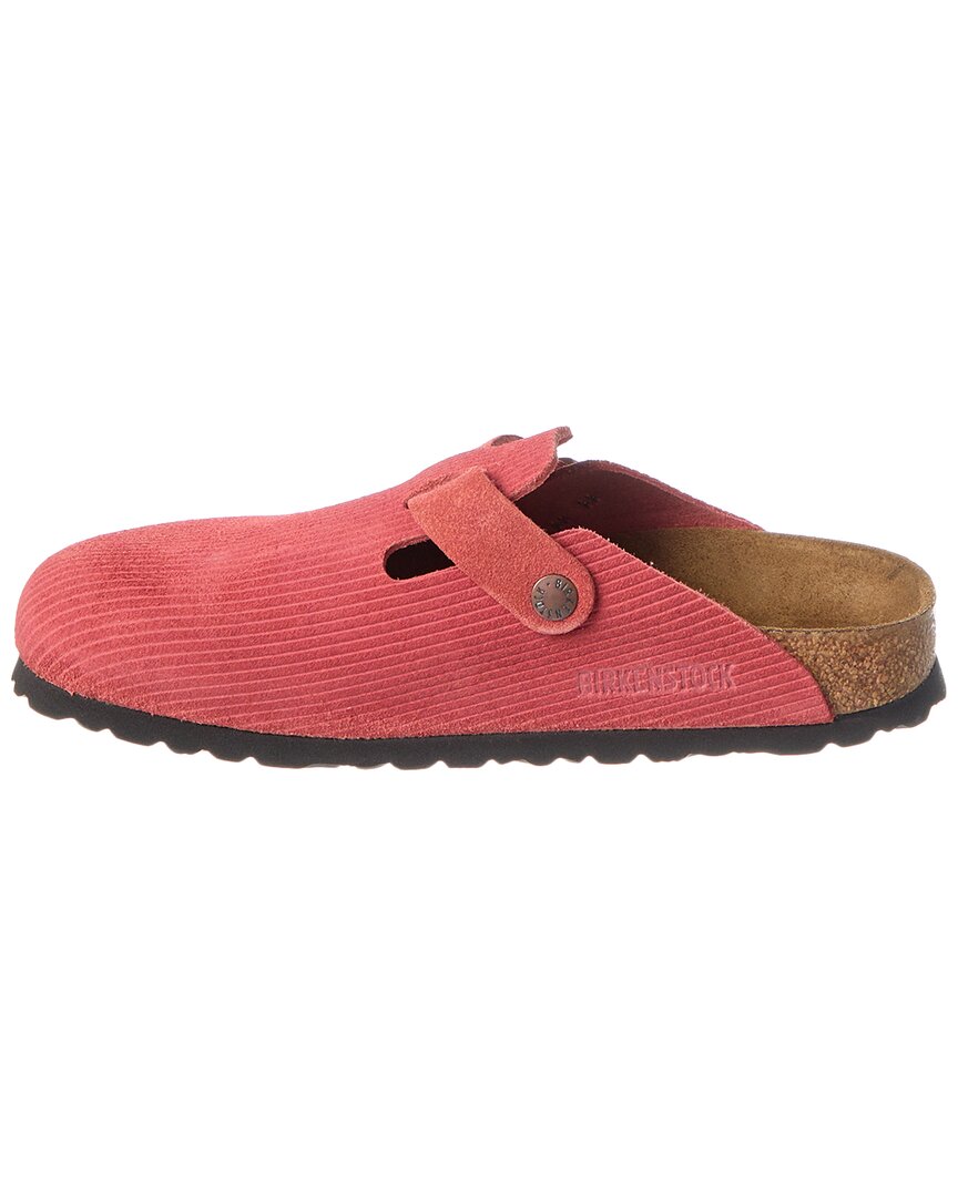 Узкие замшевые сабо Birkenstock Boston BS, коричневый — фото 2