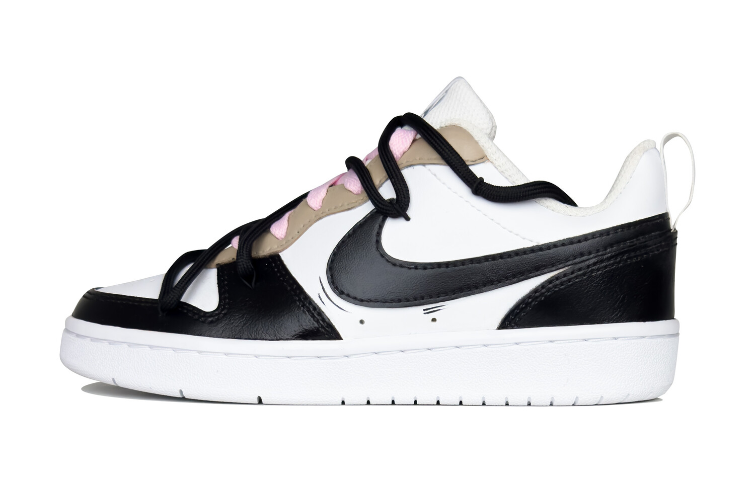 

Кроссовки Nike Court Borough Skateboarding Shoes Women's Low-top Black/white/khaki, белый/черный