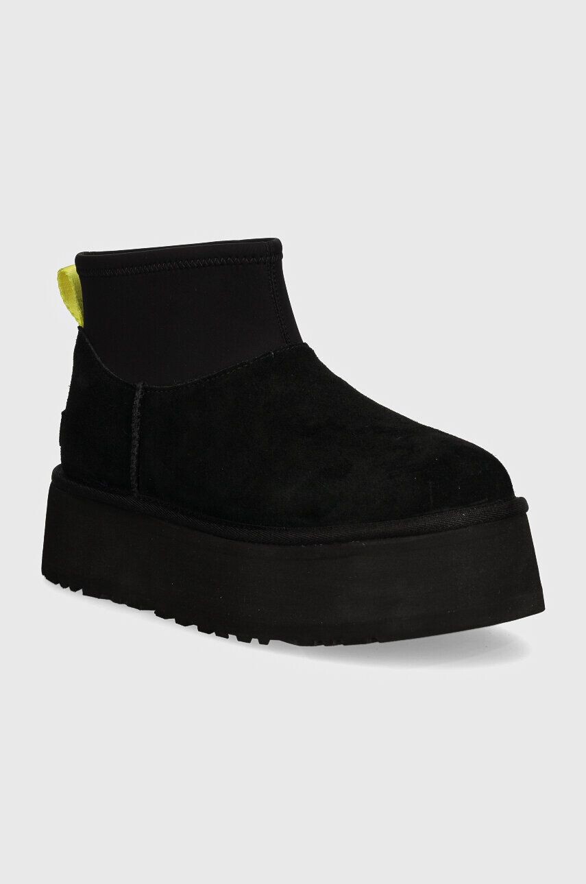 Ботинки замшевые UGG Classic Mini Dipper, черный