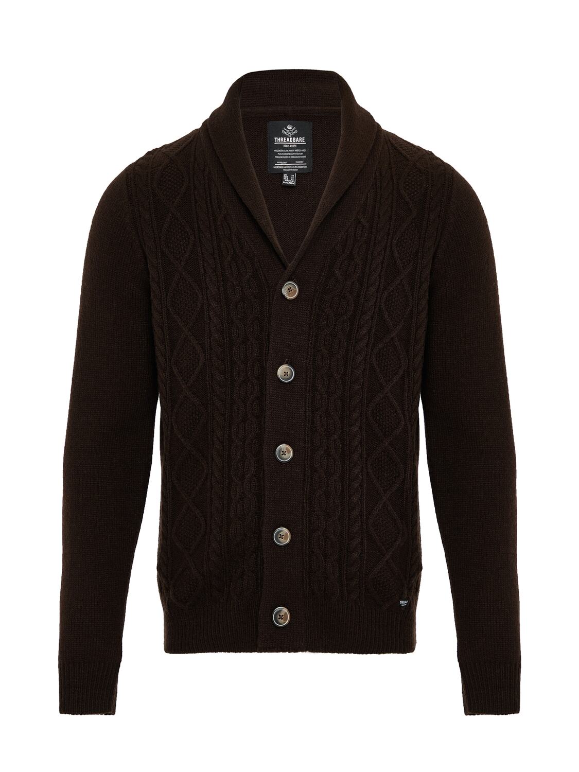 

Threadbare Кардиган вязаный в цвете шоколад