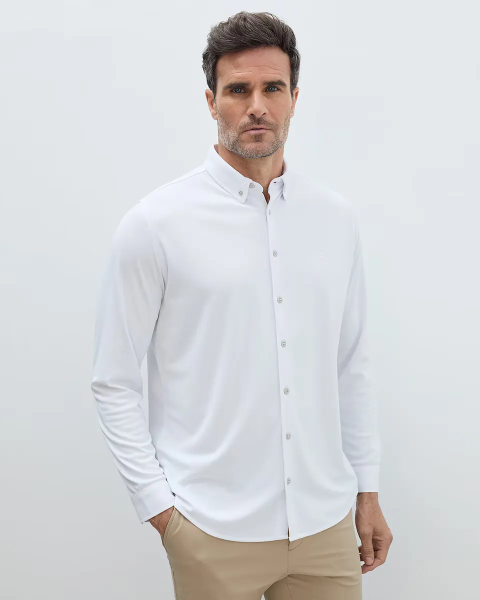 

Мужская рубашка классического кроя с охлаждающим эффектом Sepiia, белый