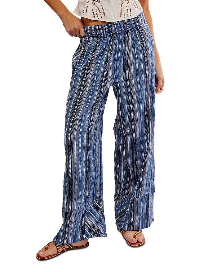 

Брюки Days End в полоску Free People, синий