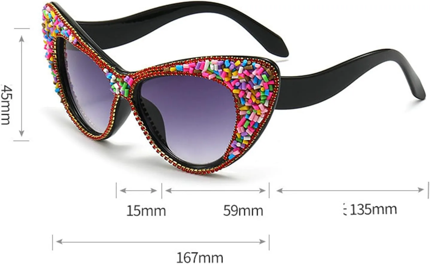 

Willochra Модные солнцезащитные очки с блестящими кристаллами в форме бабочки для женщин, винтажные солнцезащитные очки «кошачий глаз» со стразами, Black