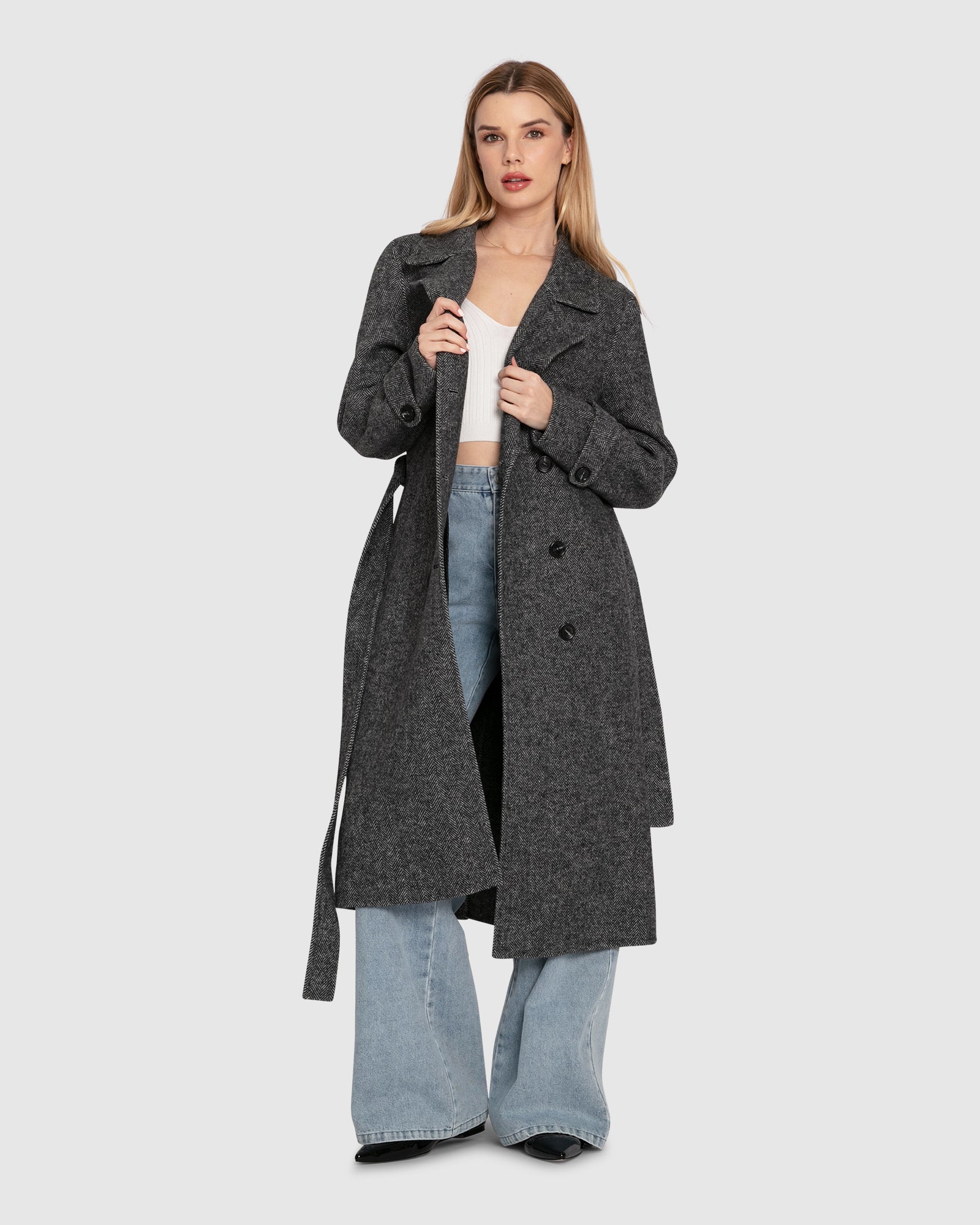 

Пальто с поясом от Front Runner Belle&Bloom, цвет charcoal