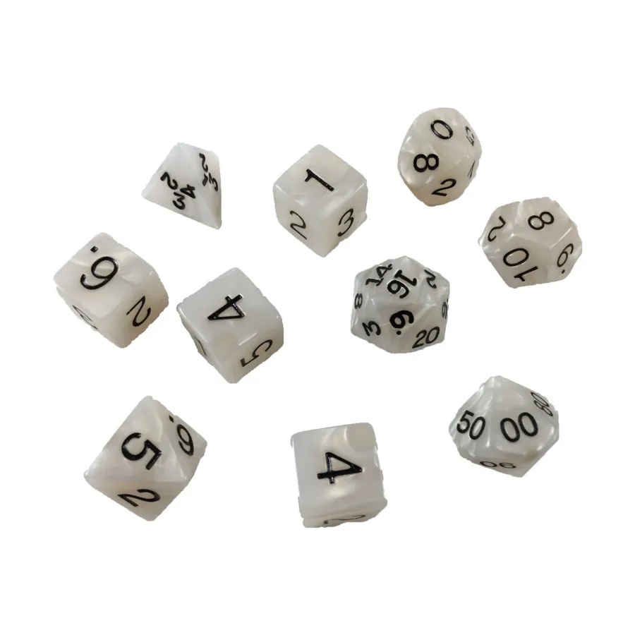 

Poly Set Серый с черным (10), Dice - Pearlized