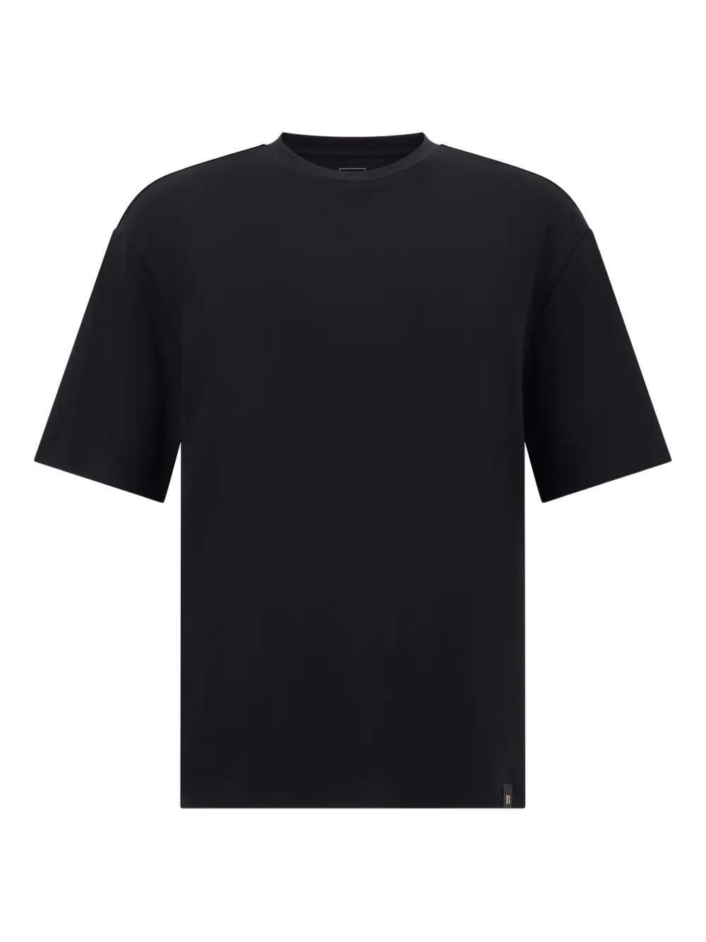 

Футболка с круглым вырезом из интерлока из хлопка пима Boggi Milano, черный