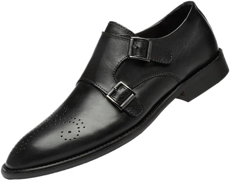 Лоферы мужские кожаные Classic Slip On Formal Tuxedo Shoes, черный UOPYNE