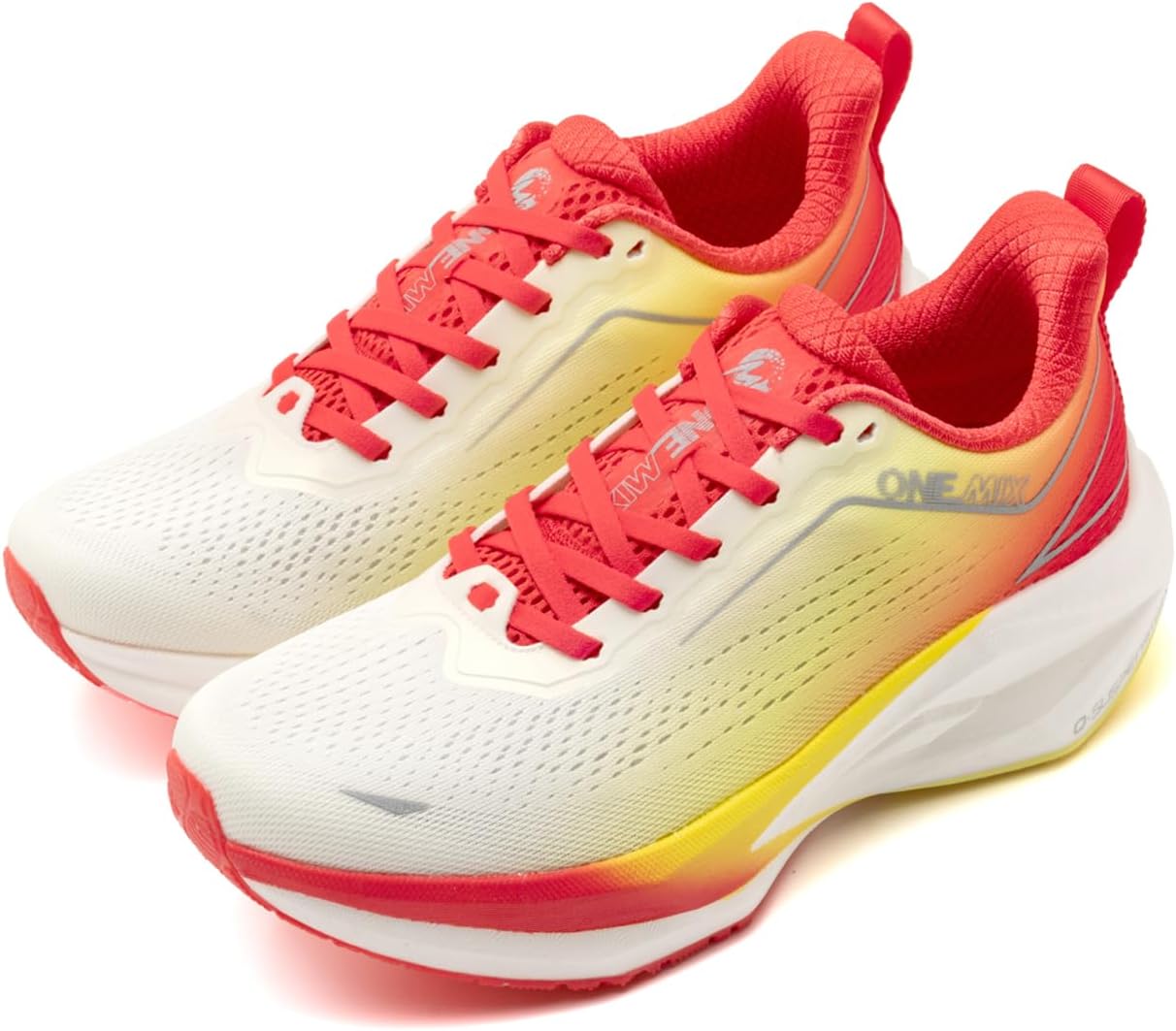 

Мужские кроссовки для бега ONEMIX, сетчатые спортивные кроссовки, противоскользящие, удобные, для тренировок в зале, повседневные, дышащие, для бега, тенниса и моды, белый