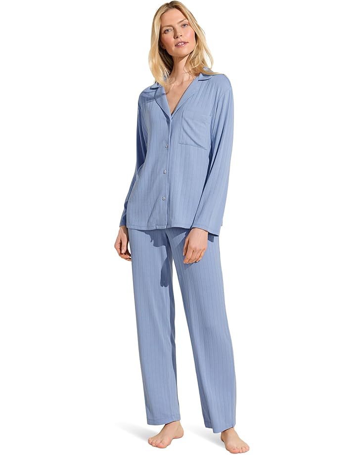 

Пижама Eberjey Gisele Rib Long Pj Set, цвет Wedgewood Blue