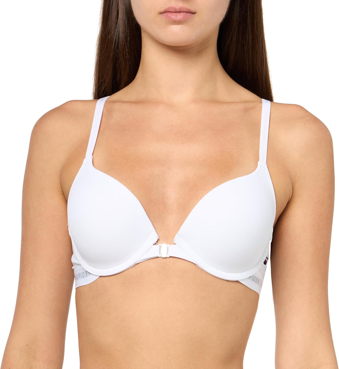 Женский бюстгальтер-борцовка с микро-костюмом Tommy Hilfiger Push-up, комплект из 2 шт., Balanced Beige/Bright White — фото 2