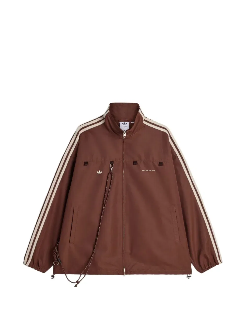 X песня для немого 007 куртка в клетку с боковыми полосами Adidas, коричневый