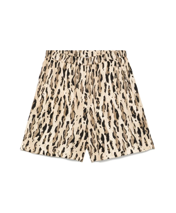 

Бежевые шорты с эластичным поясом и карманами. The Nina Studio, бежевый