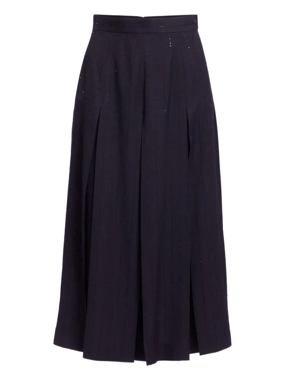 

Юбка из крепа в полоску Elie Saab, черный