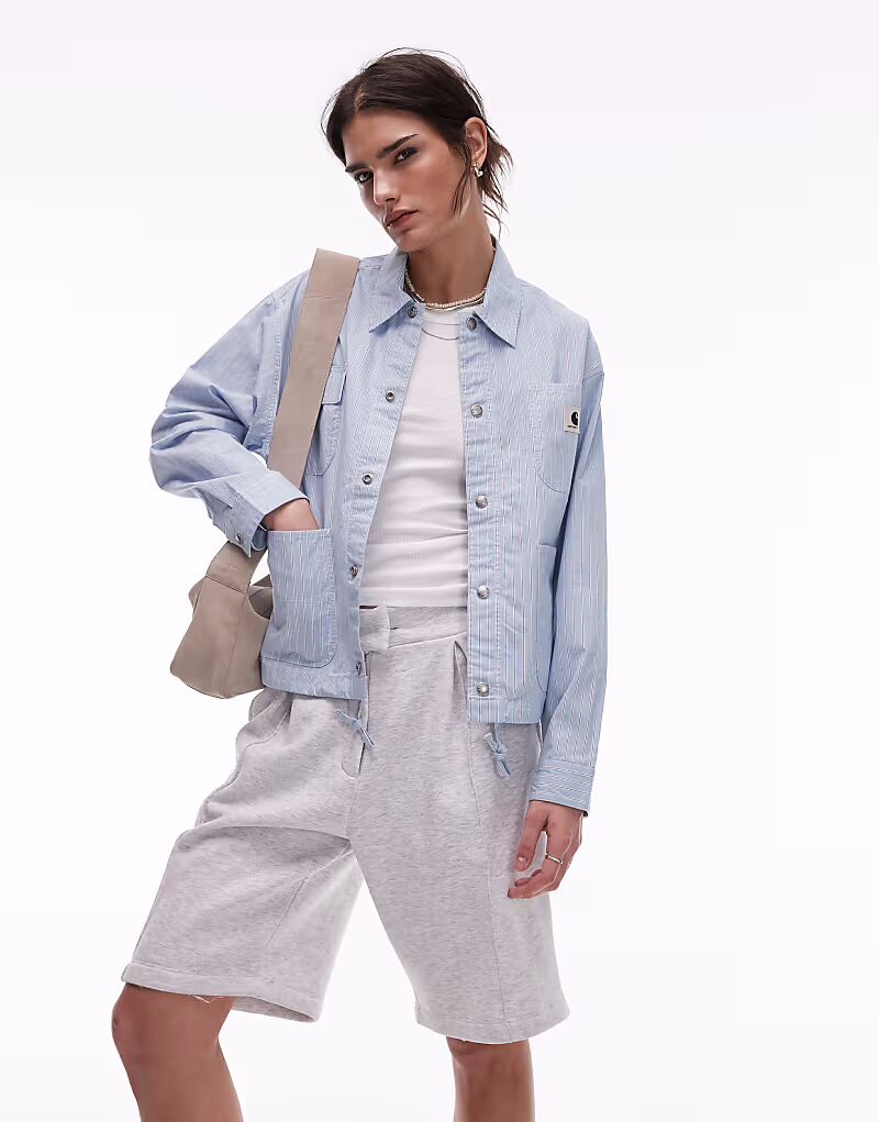 

Куртка Carhartt WIP Nota светло-синего цвета