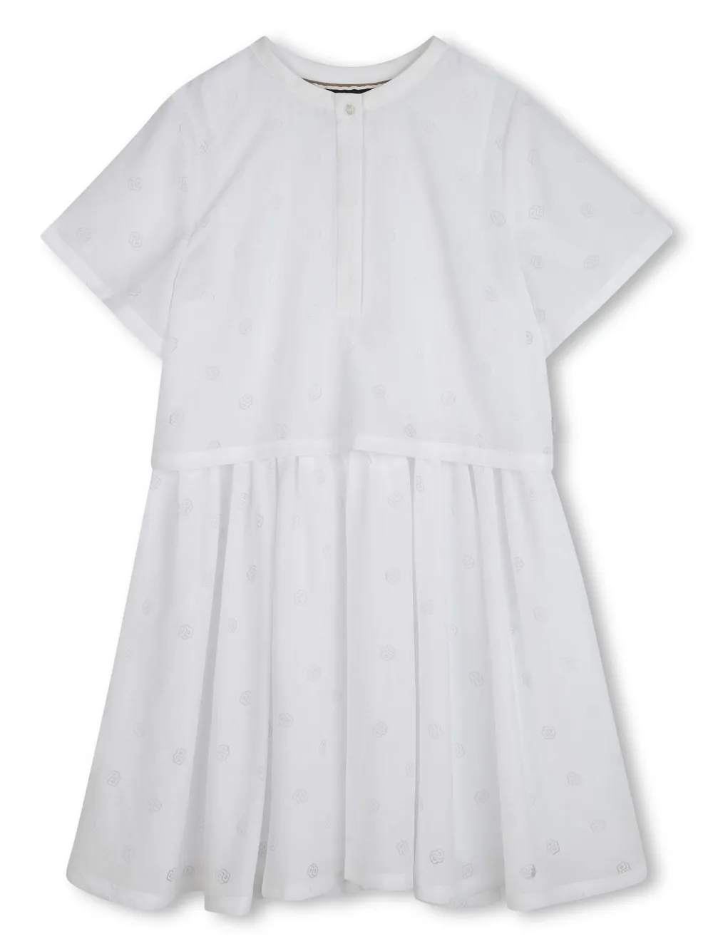 

Платье с монограммой BOSS Kidswear, белый