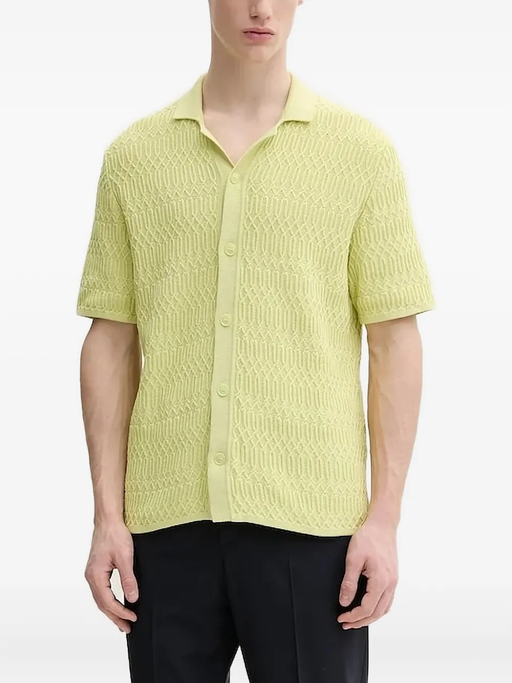 

Фактурная рубашка поло Samsoe Samsoe, зеленый