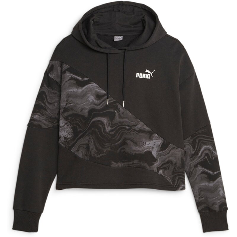 

Kapuzensweat power cat marbleized Puma, черный