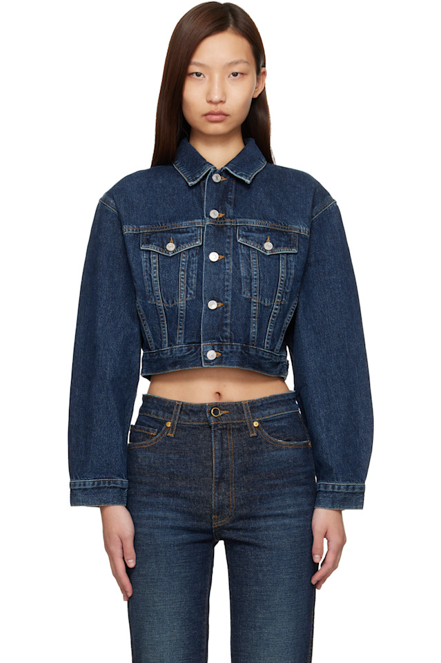 

Agolde Джинсовая куртка Radley темно-синего цвета