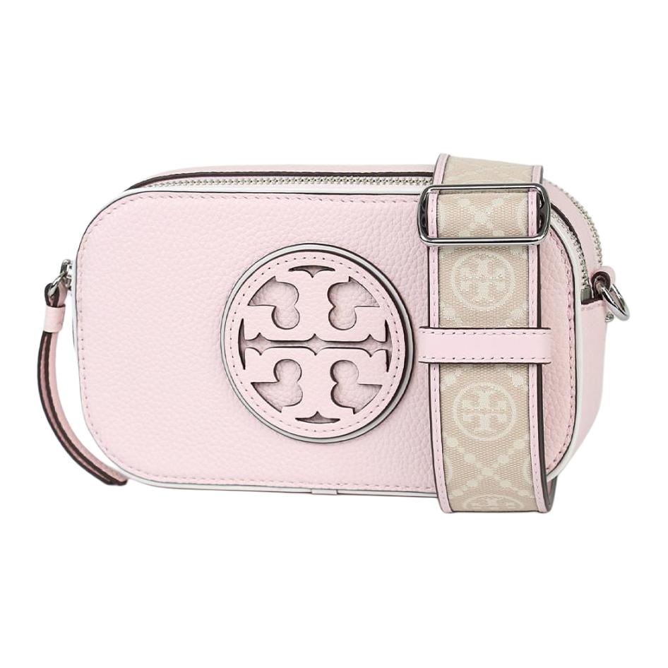 

TORY BURCH Кожаная сумка кроссбоди Miller, мини-сумка через плечо для женщин, светлый розовый