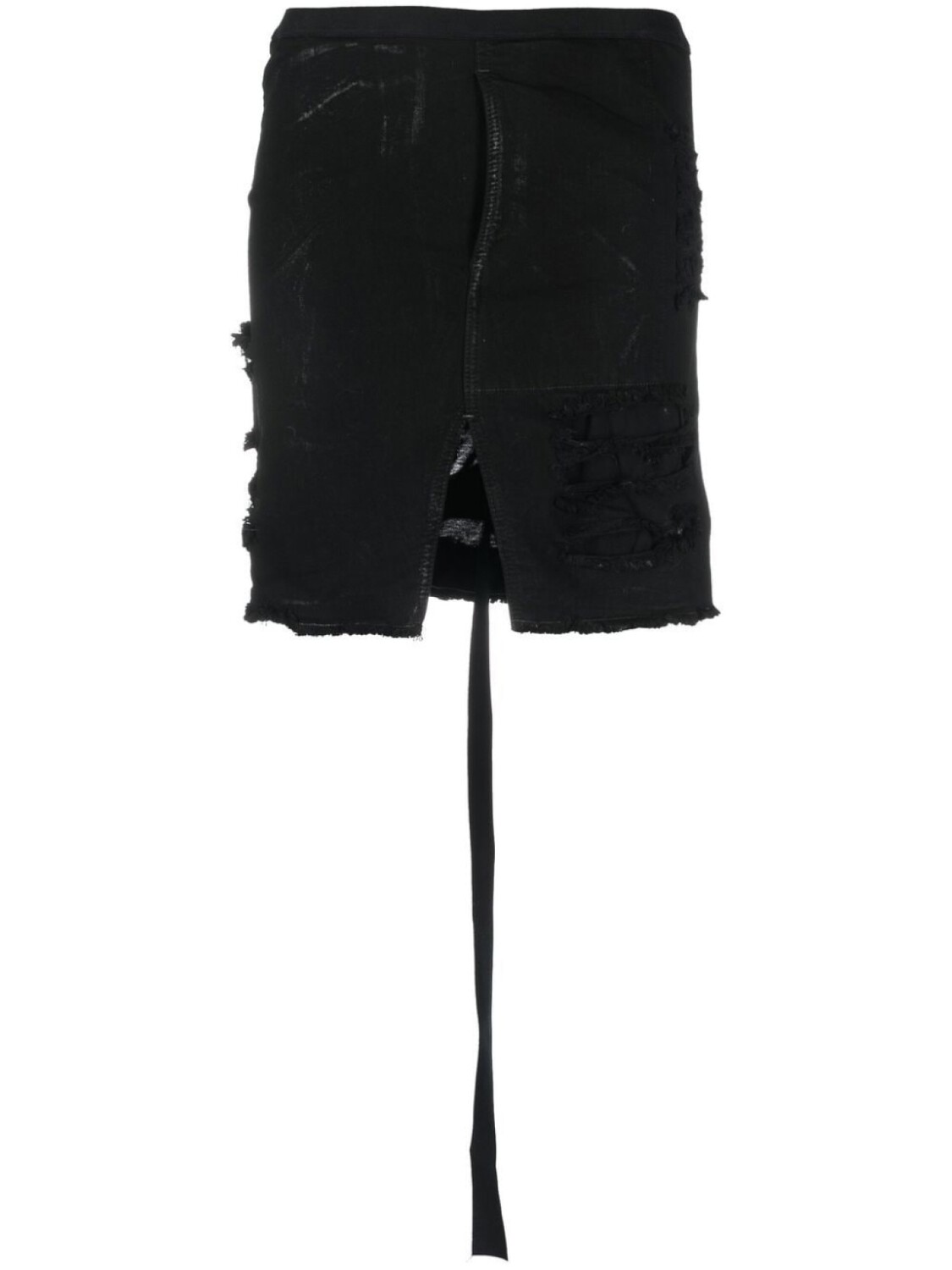 

Rick Owens DRKSHDW джинсовая юбка мини с эффектом потертости, черный