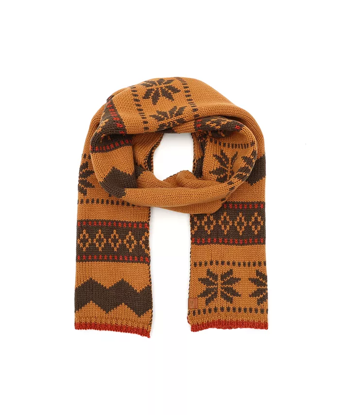 

Шарф Fair Isle Frye and Co., коричневый/бежевый