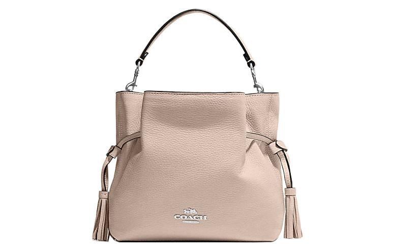 

COACH Сумка через плечо Andy Cow из коровьей кожи, среднего размера, бежевого цвета для женщин